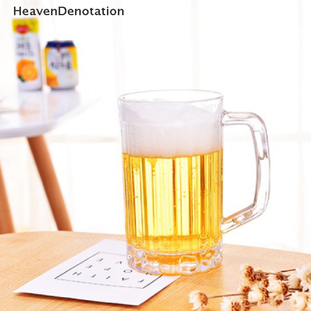 [HeavenDenotation] Mug Bir Transparan 500ML Plastik Sarapan Tidak Pecah Susu Kopi Juice Cup HDV