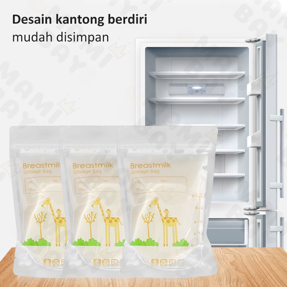 OKEYI 30PCS Kantong Asi Plastik Double Lock Breastmilk Storage Bag 150ml BPA Free