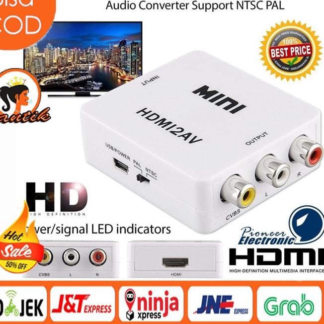 ♚ HDMI2AV RCA CONVERTER ADAPTER BUAT ANYCAST M2 SAMBUNGAN ANYCAST ☋