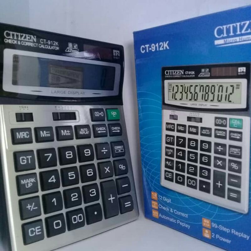 

Terlaris ✨ -COD-KALKULATOR CITIZEN CT-912 BESAR JUMBO BIG SIZE ANGKA KOMPUTER 12 DIGIT- 2.2.23