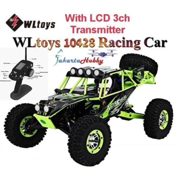 

Unik WL 10428 1/10 2.4G 4WD Monster Crawler RC Car w/ LED Light Murah