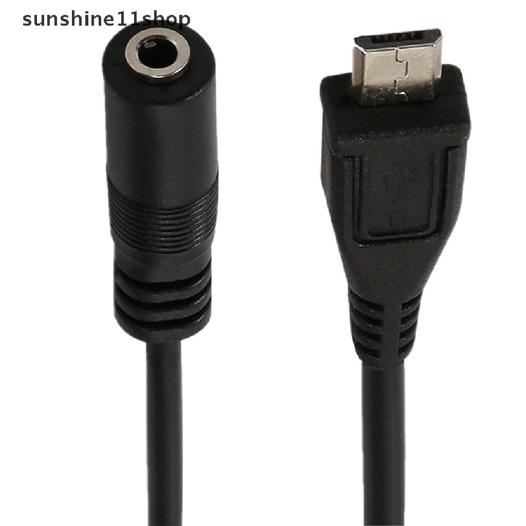 Sho Micro USB to 3.5mm Jack Headphone Earphone Cable Adapter Socket Kabel Audio N