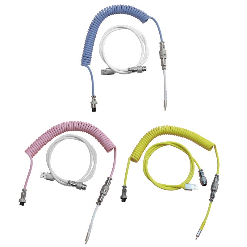 Btsg Kabel Keyboard Mekanik 2.untuk Kawat Kabel USB Aviator Connector Coiled USB Type C Cable Ajazz Keyboard Gaming Met
