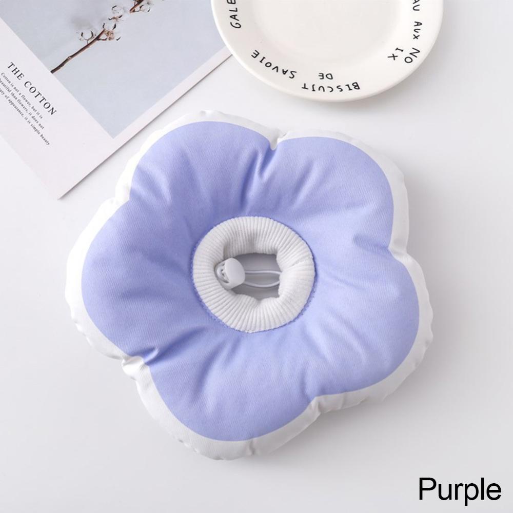 Timekey Lovely Flower Lembut Elizabeth Ring Adjustable Pet Collar Penutup Kepala Tahan Air Gores Dan Anti Gigit Anjing Kucing Kerah Perlengkapan Hewan Peliharaan K5T6