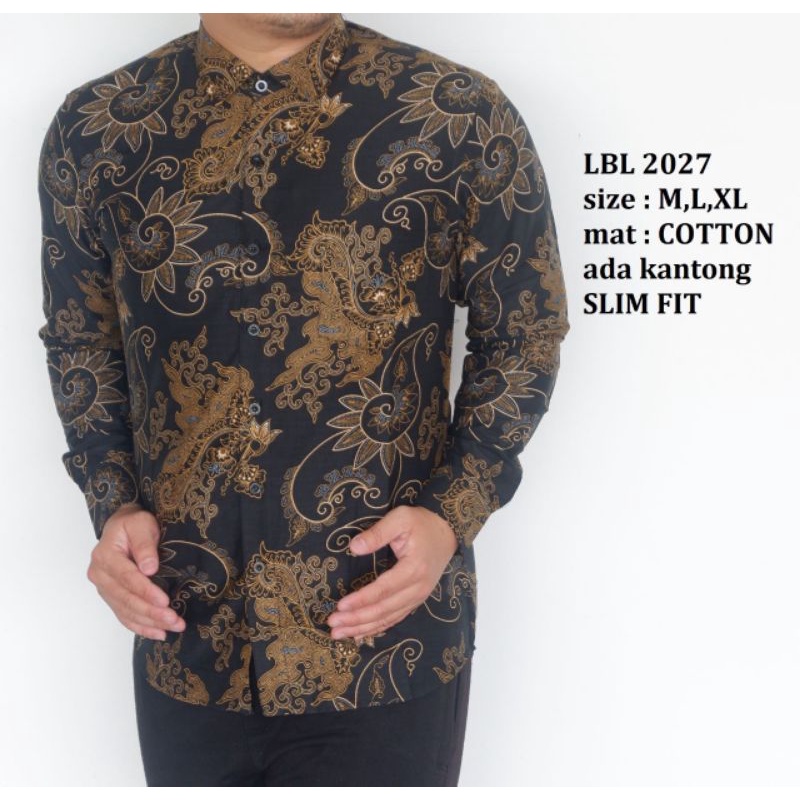 baju batik pria slimfit