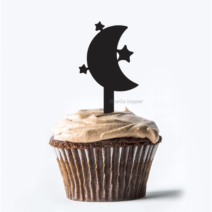 Grosir Cake Topper Halloween Hiasan Kue Halloween Topper Akrilik Cupcake - 01 Elegan