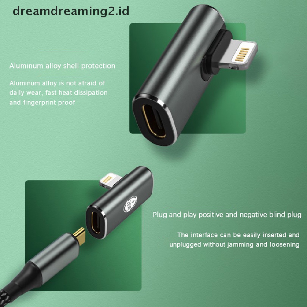 IPHONE (dream) Adaptor Multi Fungsi Tipe-C Female To Lightning Male 20W Pengisian Cepat Adaptor Ponsel Ios Adapter Fast Charging Transfer Data Extension Converter Untuk Iphone11Ipho