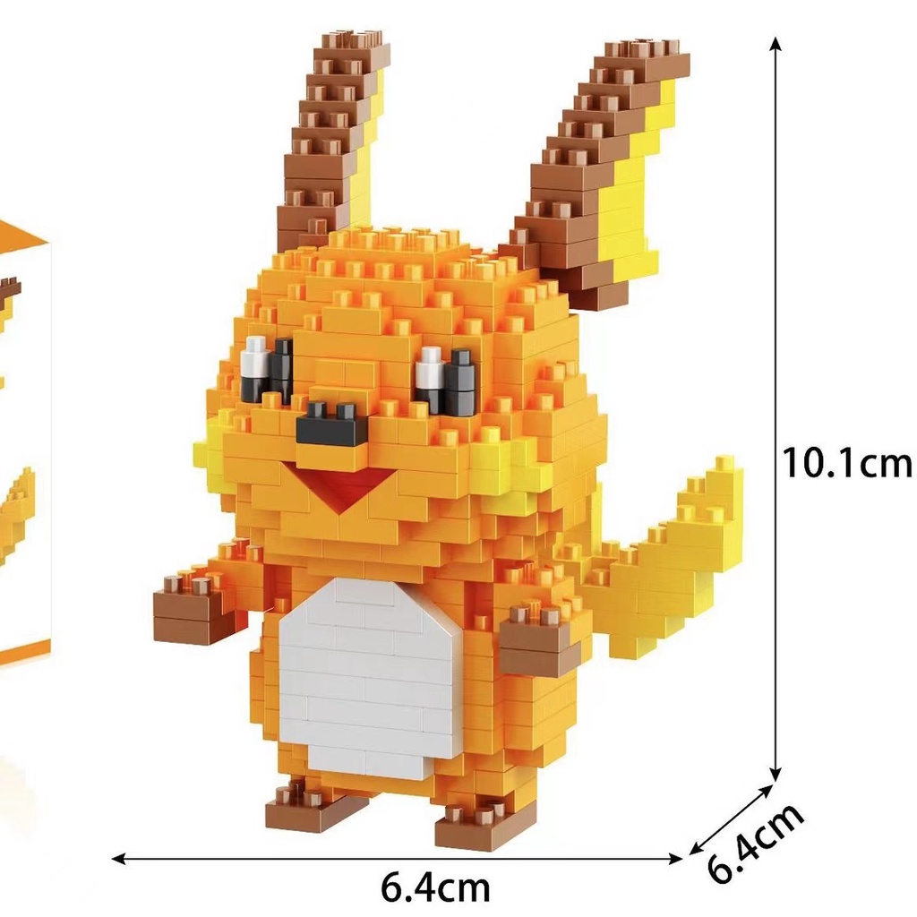 Pokemon micro-particle building block Pokemon pocket pet elf diy Mainan model puzzle