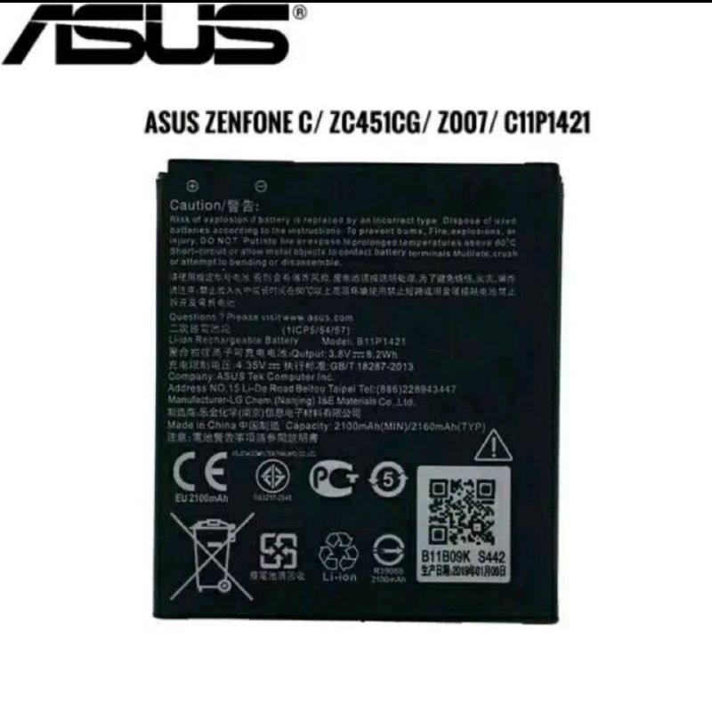 baterai asus zenfone c 4c z007 zc451cg baterai asus