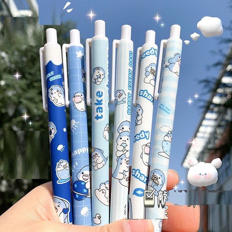 

Gannise 6pcs Pena Pulpen Pen Set Cetek Cetekan Mekanik GN-ST0298