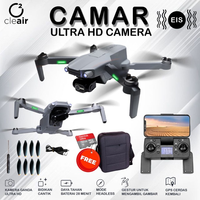 CLEAIR O2 - DRONE GPS PRO CAMAR WIFI KAMERA FPV LIVE STREAMING RACING