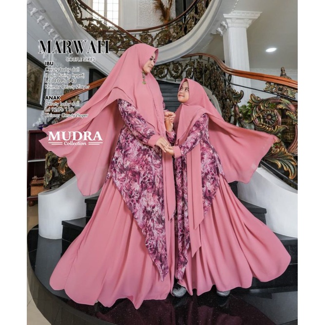 COUPLE GAMIS SYARI MOM & KIDS COUPLE MARWAH /KIMBERLY SET SYARI FREE KHIMAR