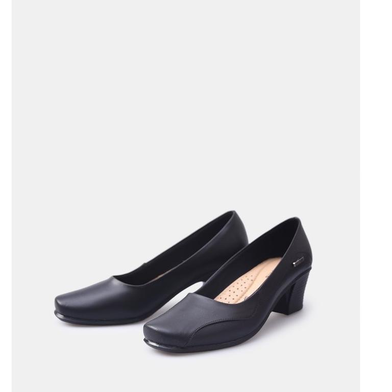 Chekout Fleurette | Sepatu Kerja Pantofel Wanita | 8668 Hitam