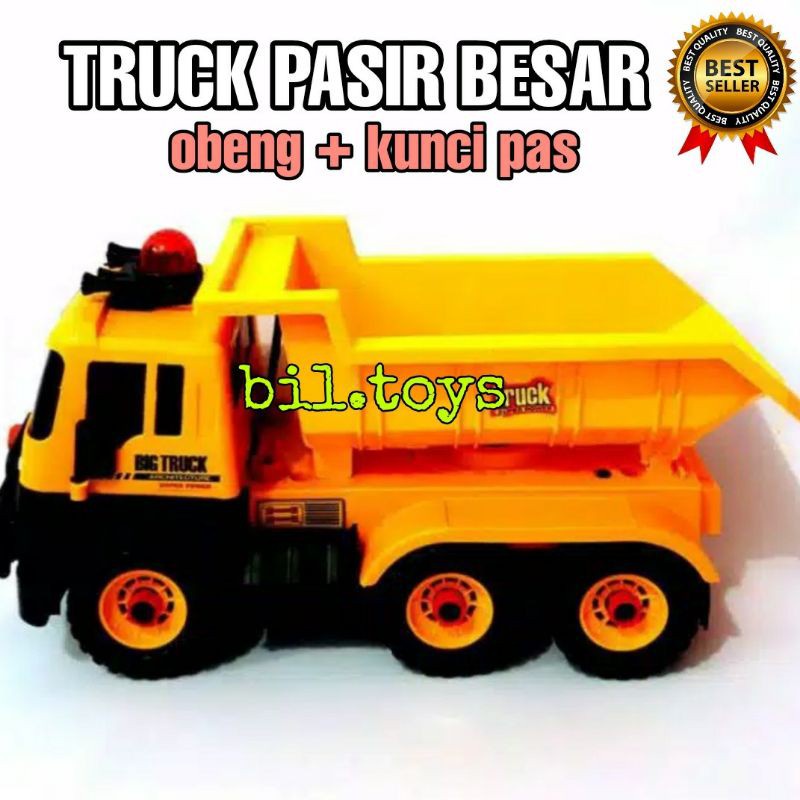 Mainan Permainan Mobil Truk Truck Dam Pasir Sekop Besar Kuning Kado Anak Laki Laki Ulang 3 Tahun Kid