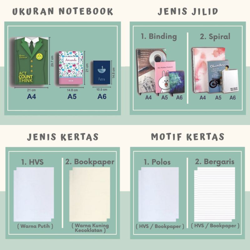 

Terlaris ✨ -Notebook Custom Nama | Jurnal | Diary | Buku Agenda | Notes Planner | Catatan Sekolah- 2.2.23