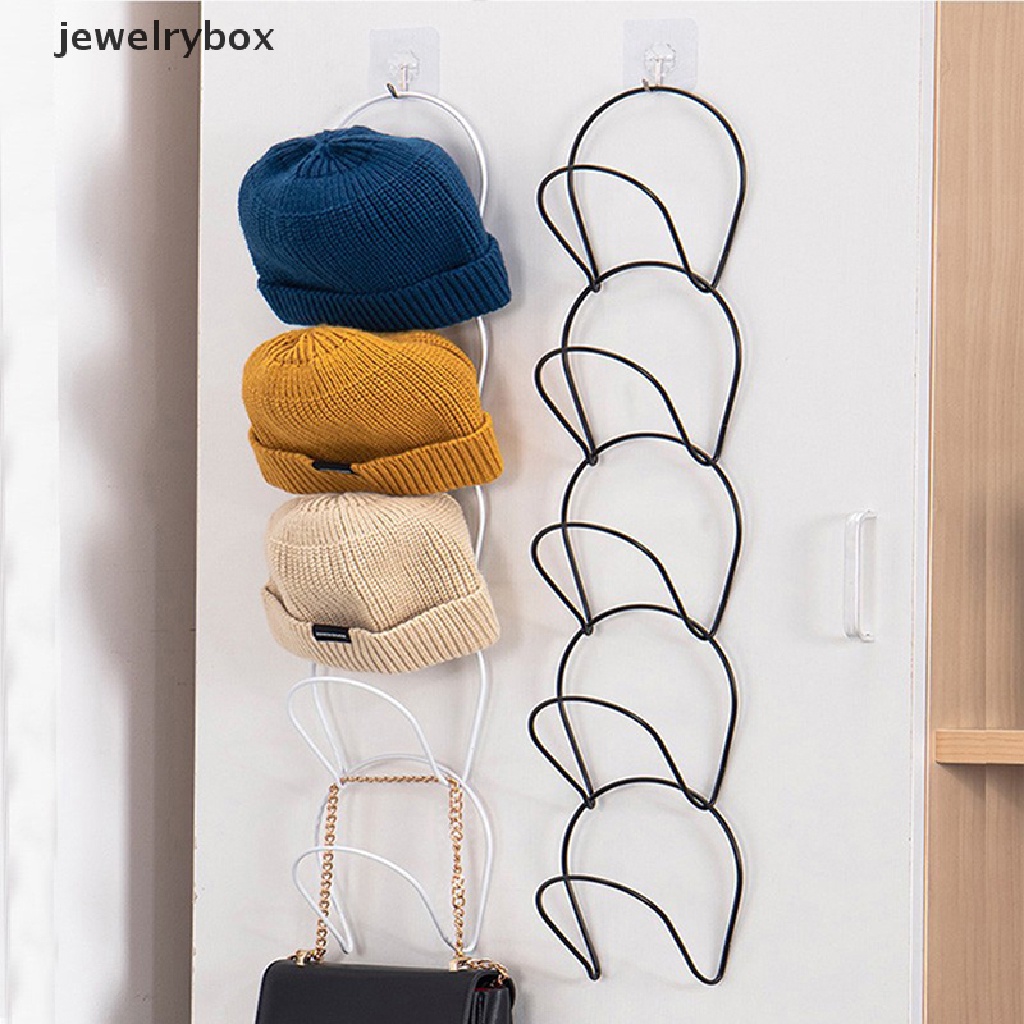 [jewelrybox] 5pcs/set Tempat Display Topi Pintu Lemari Pakaian Syal Handuk Rak Penyimpanan Shelf Home Organizer Boutique