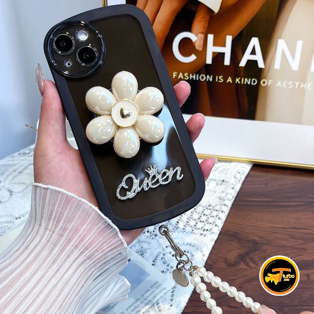 GC11 SOFTCASE POP FLOWER LANYARD FOR VIVO Y12 Y15 Y17 Y15S Y01 Y16 Y02 Y20 Y12S Y20I Y21 Y21S Y33S Y