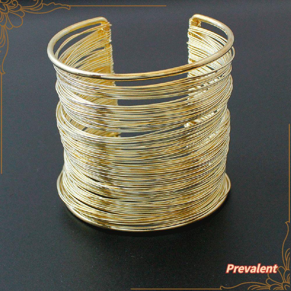 Preva Gelang Metal Open Bangle Open Gelang Lebar Cuff Bangle