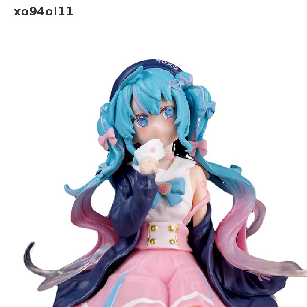 Xo 14cm Miku Action Figure Virtual Singer Kawaii Cewek PVC Collectible Model Mainan OL