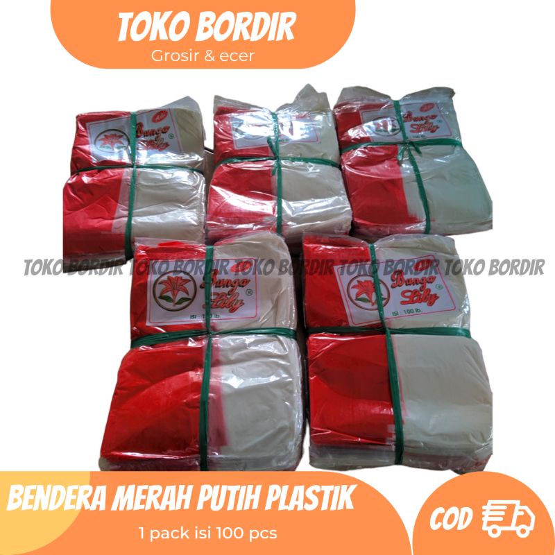 Bendera plastik / bendera merah putih plastik