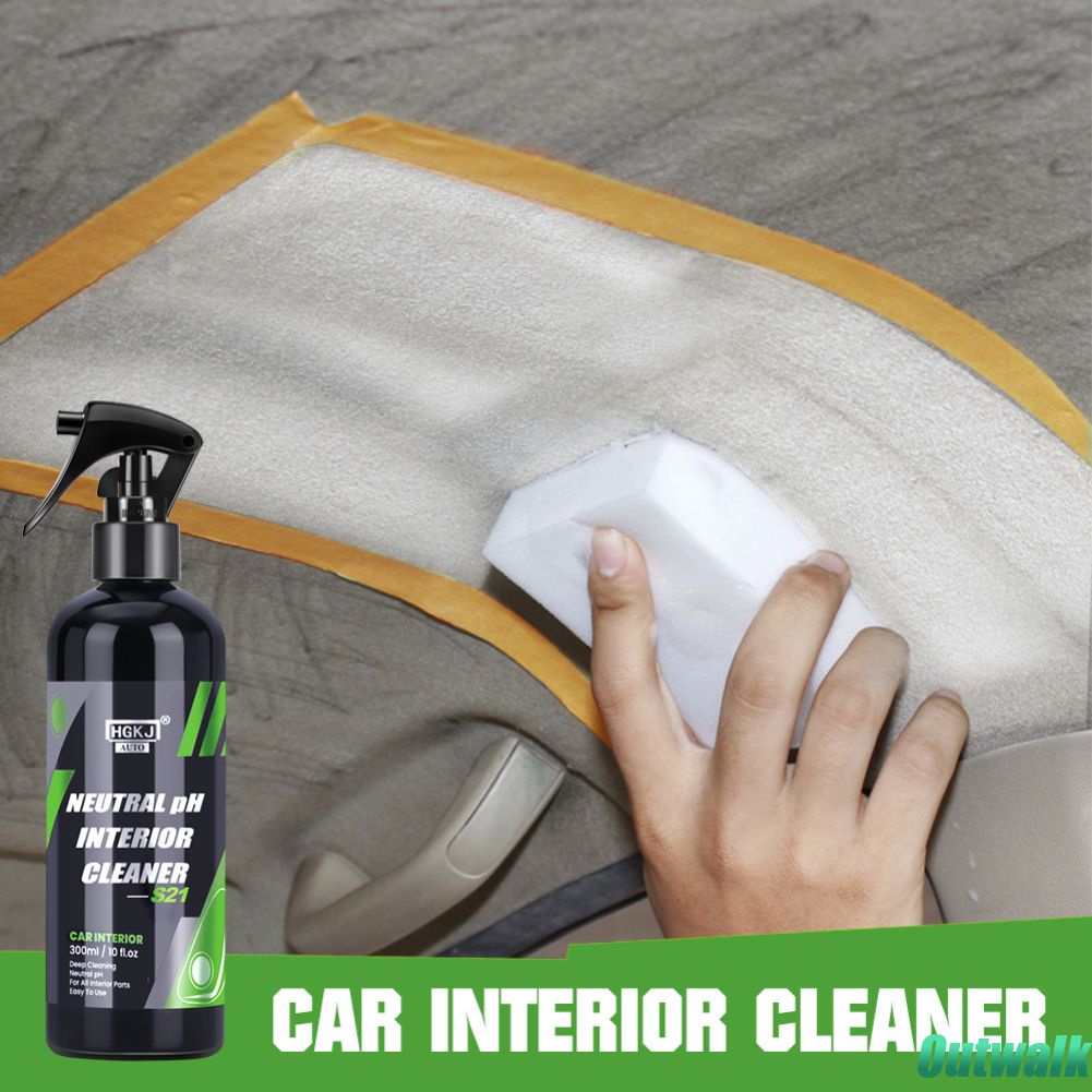 ღ Interior Mobil Perbaikan Agen Kursi Kulit Lilin Cair Plastik Pemulih Cleaner Spray Dekontaminasi Dalam Degreasing Auto Aksesori Cuci