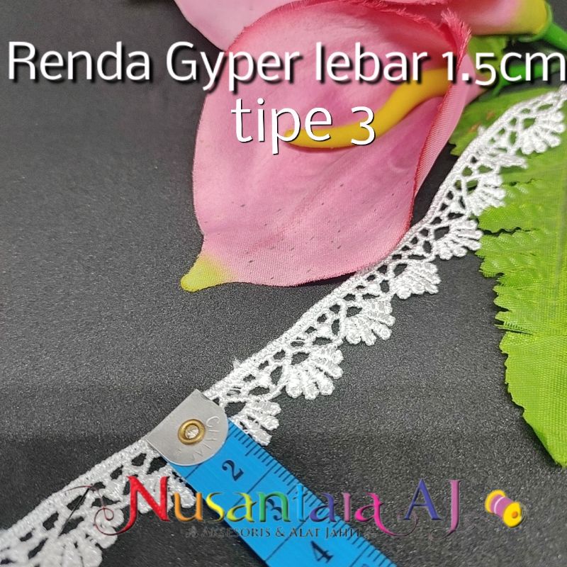 Renda Gyper / Renda Giper kecil per roll