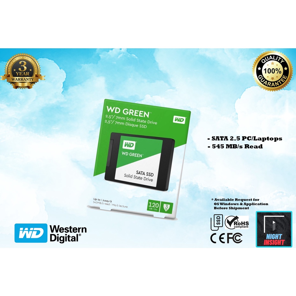 SSD WD Green Original Quality 120Gb