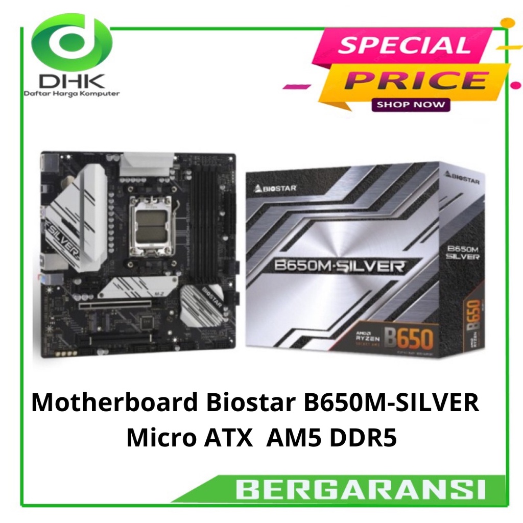 Biostar B650M-SILVER - Micro ATX Motherboard AM5 DDR5