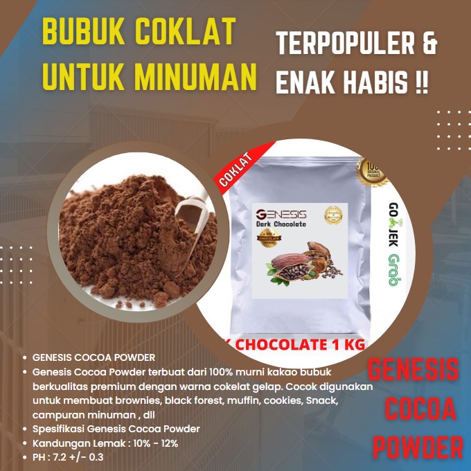 

500gram bubuk coklat dark