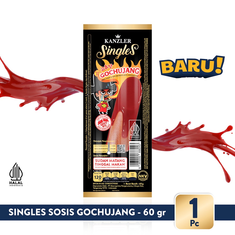 KANZLER SINGLES SOSIS GOCHUJANG 60GR