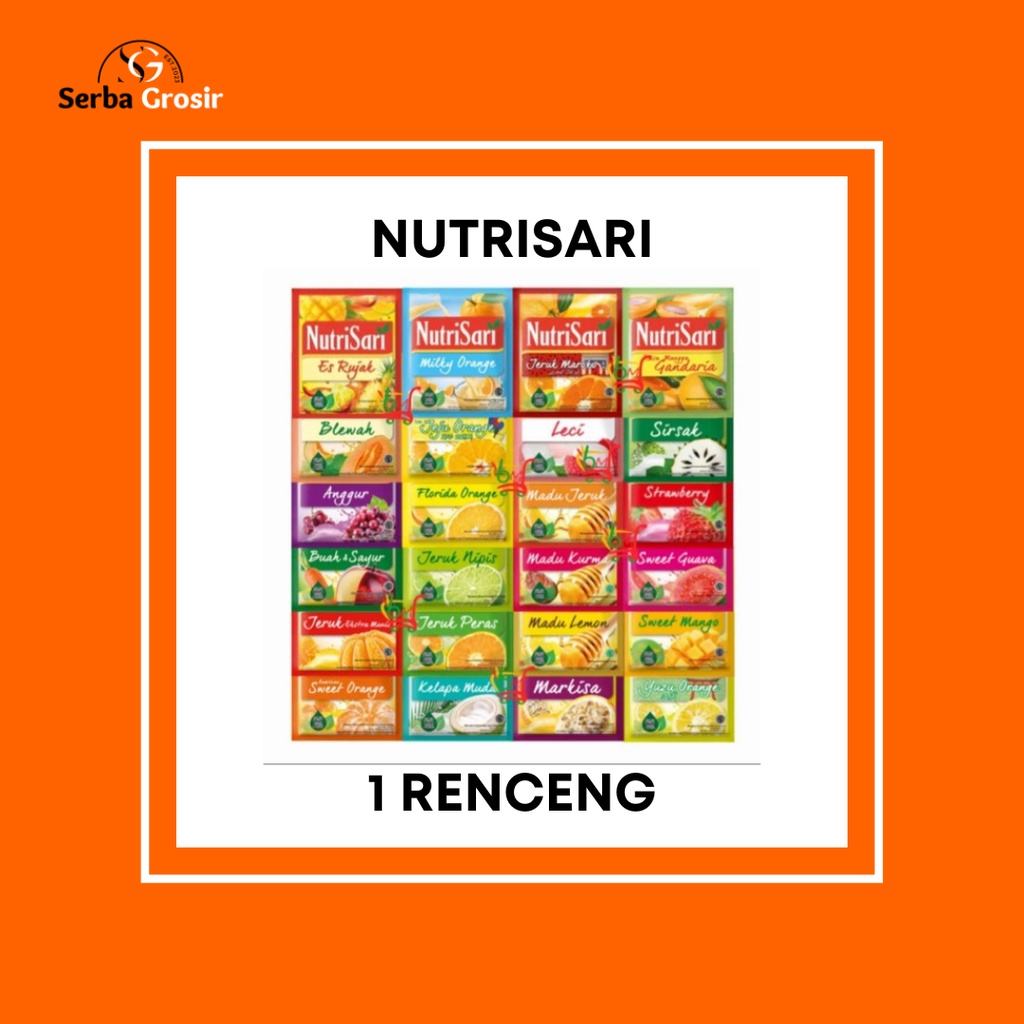 

NUTRISARI 1 RENCENG ISI 10PCS | BANYAK VARIAN RASA