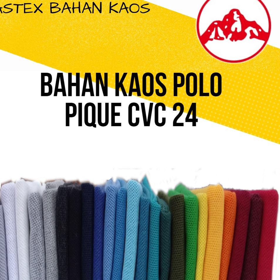 ➧ Pique/Lacoste CVC 24s per KG | Bahan Kain Kaos Polo /Kaos Krah ❃