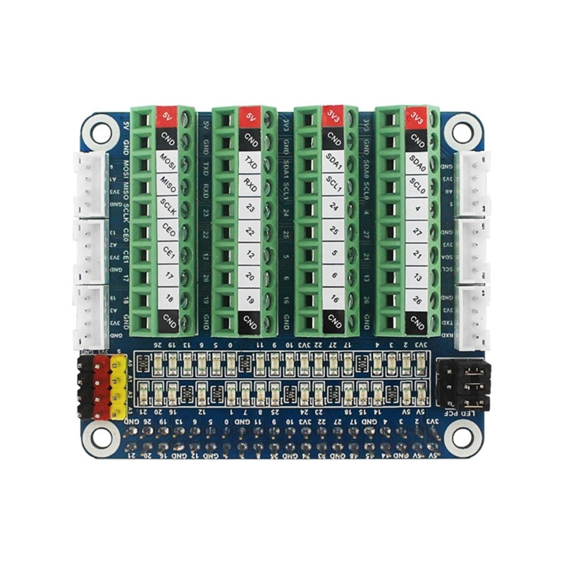 Zzz Untuk Raspberry Pi GPIO Test Expansion board ADDA Chip On-board LED IO Port ADC/DCA Sensor Untuk Raspberry Pi 3B 4B Zero