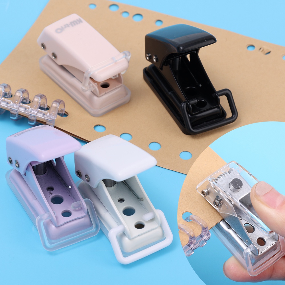 Mini Lucu Single Hole Paper Puncher Round Paper Cutter Card DIY Kertas Potong Aksesoris Circle Papers Craft Hole Punching Alat Pelubang Pelubang Alat Tulis Portable Kantor Sekolah Pengikat