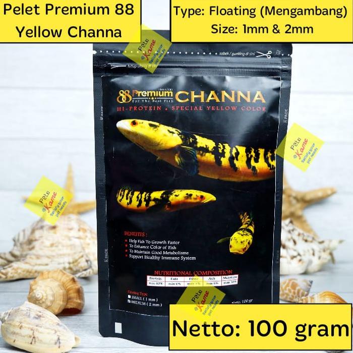 vvp81 Pelet Ikan Yellow Channa Premium 88 | Floating 100 gr | Pakan Channa maru ys auranti Stock Ter