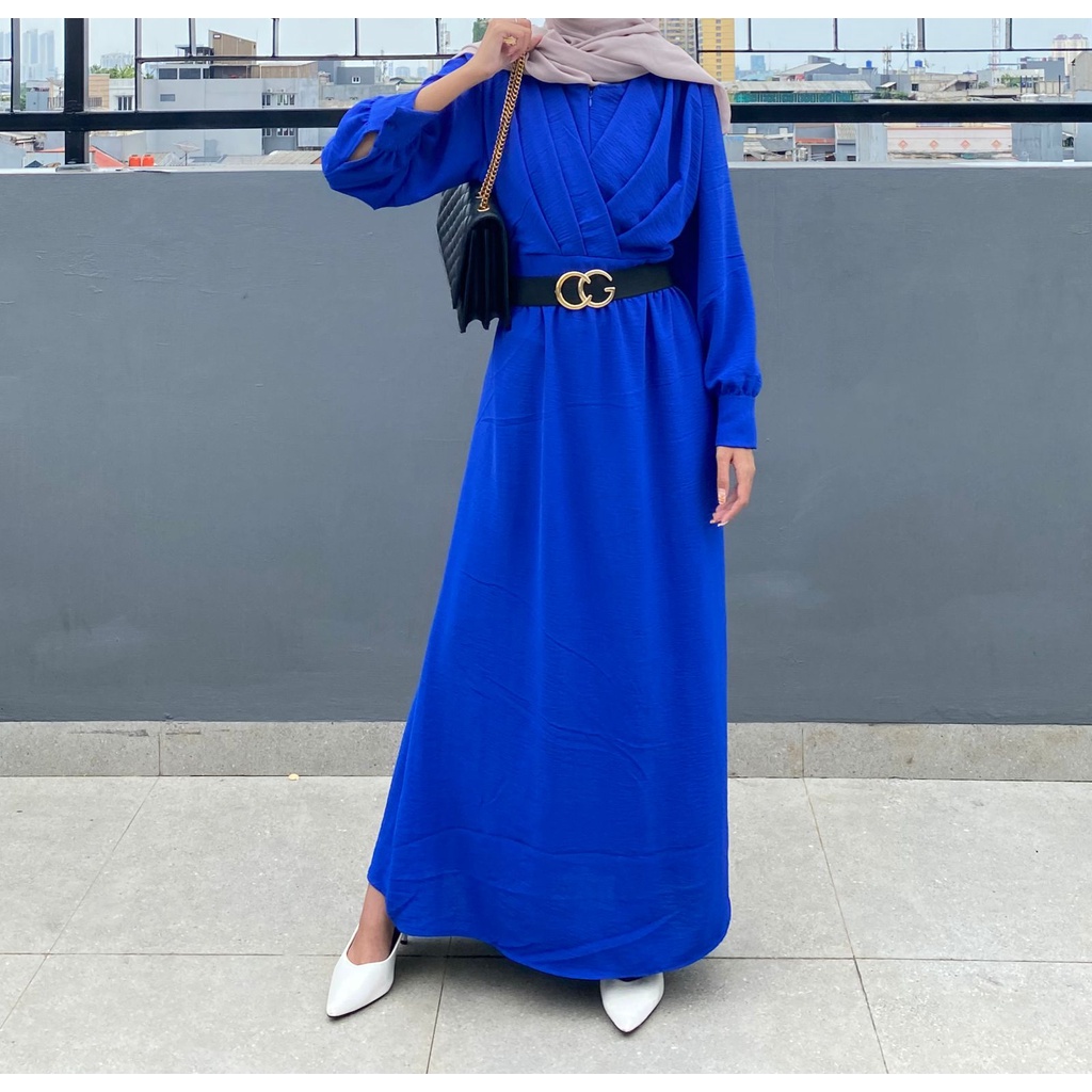 GAMIS THERESA/GAMIS WANITA/DRESS MUSLIM FREE BELT