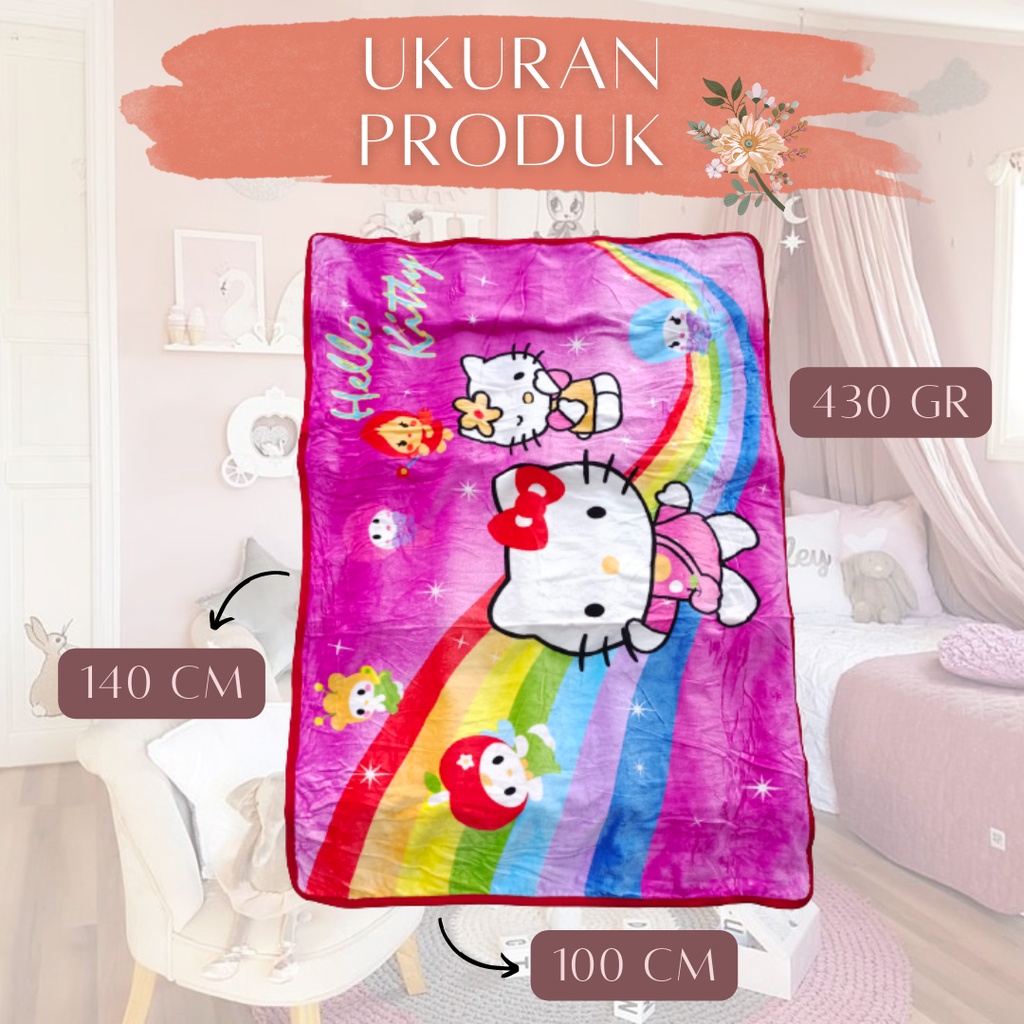 selimut balita anak Bulu Halus Karakter Perempuan HIGH PREMIUM QUALITY NEW IMPORT