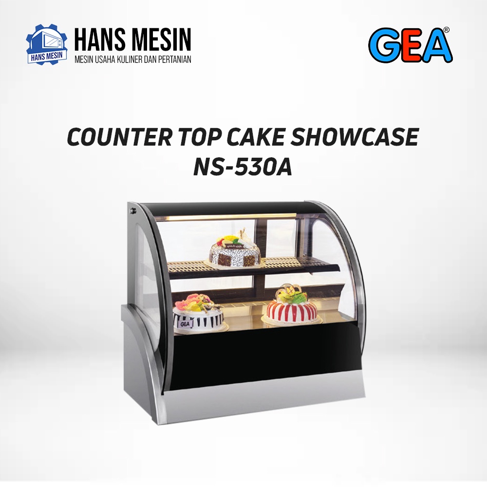 COUNTER TOP CAKE SHOWCASE (GEA) NS-530A / Showcase Cake GEA 115 Liter