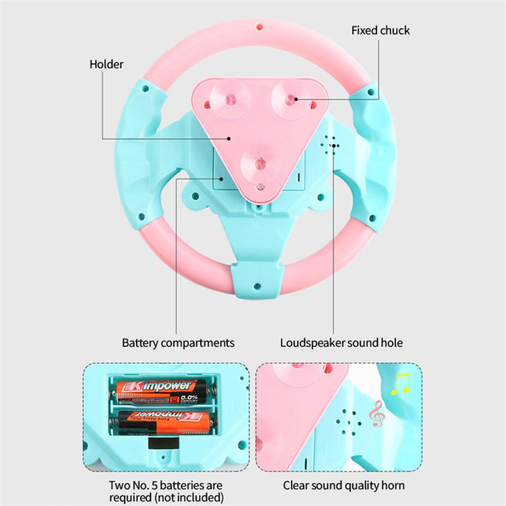 Timekey Musik Mensimulasikan Mengemudi Setir Mobil Mainan Edukasi Dini Cerdas Anak Eletric Mainan Bayi Dengan Suara Vokal Mainan F5X1