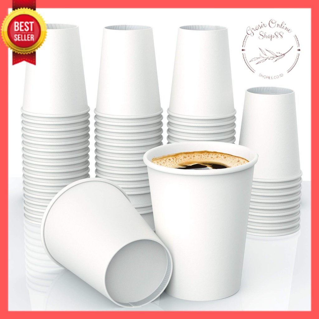 GOS -C407- 1 PCS Gelas Paper Cup - Gelas Kopi Paper Cup 8oz - Gelas Kertas Kopi