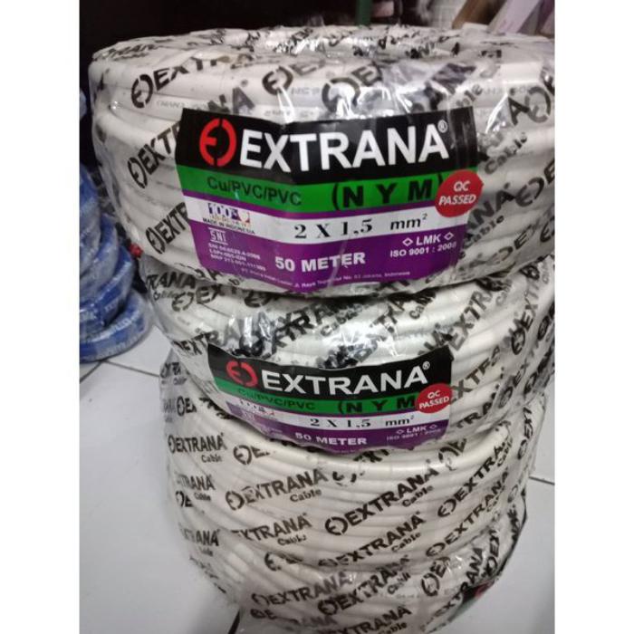 Kabel Extrana NYM 2 x 1.5 mm Satu Rol 50 Meter