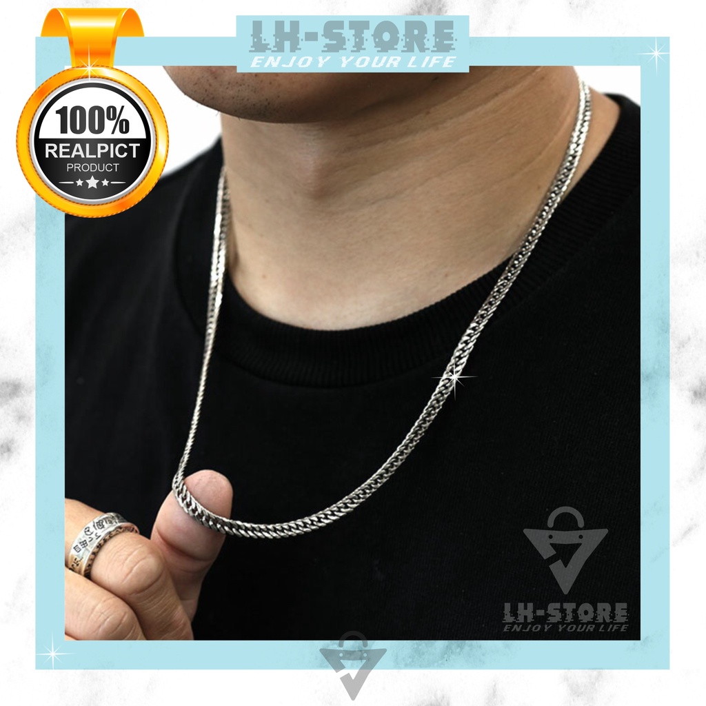 KALUNG RANTAI TITANIUM PRIA WANITA ANTI KARAT DAN TIDAK LUNTUR