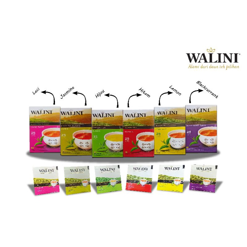 

TEH CELUP WALINI LEMON LECI JASMINE BLACKCURRANT HIJAU CELUP 25 AMPLOP