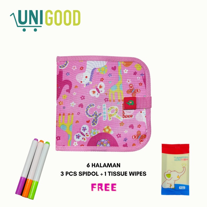 

Terlaris Unigood - Buku Gambar Portable Magic Drawing Book Erasable Color Book