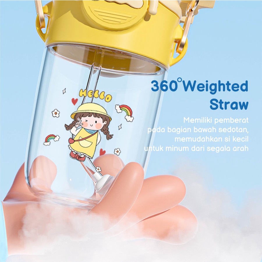 Moro-moro Joyful Straw Cup 360ml /  Botol Minum Anak