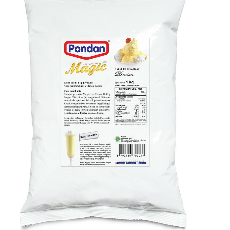 

✰ PONDAN ICE CREAM Kemasan BULKY 1kg. ➢