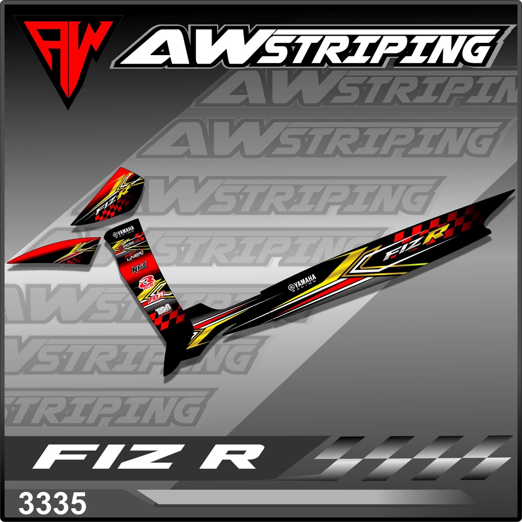 Sticker Striping Fiz R Sticker Variasi Fiz R Semifull Striping Fiz R Aw 3335