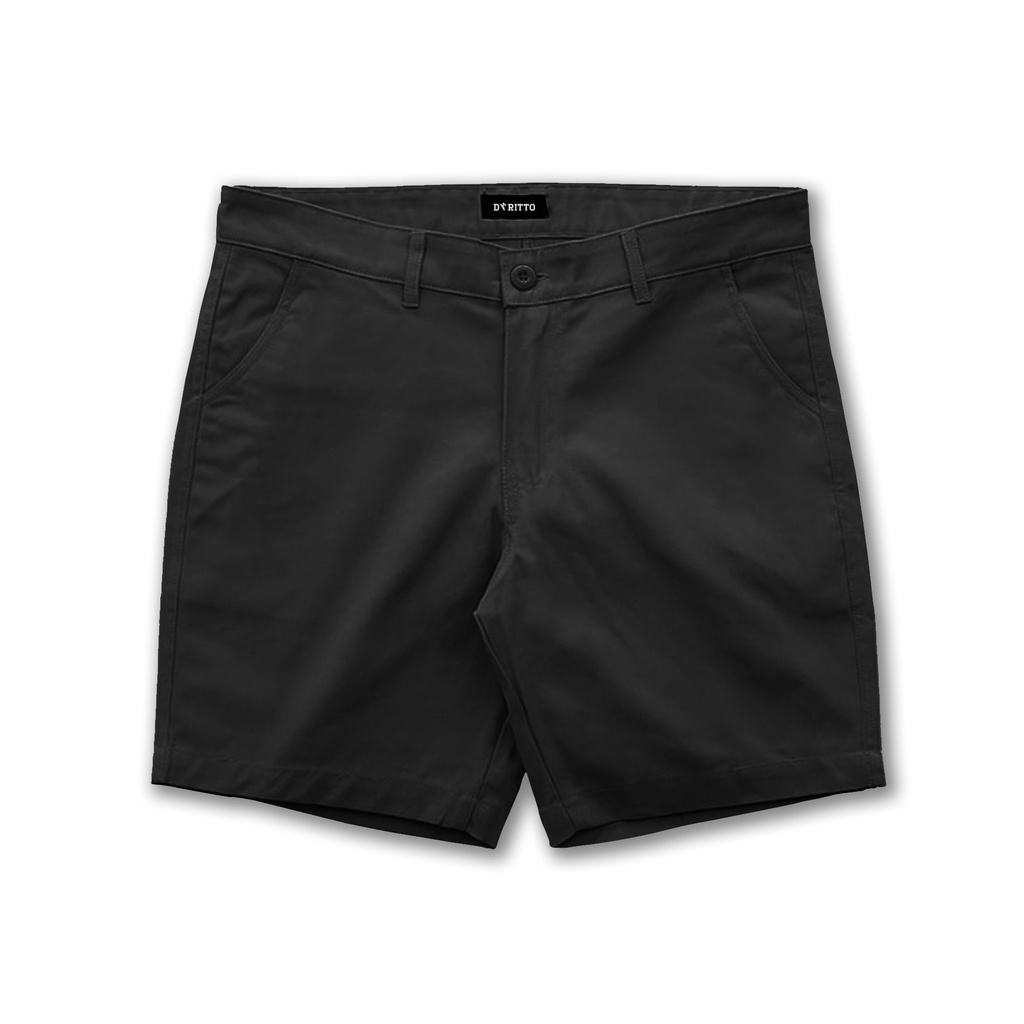 Dritto Chino Short Pants &quot;Raccolto&quot; Celana Pendek Chino - Hitam