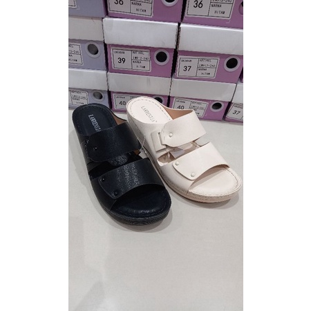 sandal wedges empuk original Lawrensia