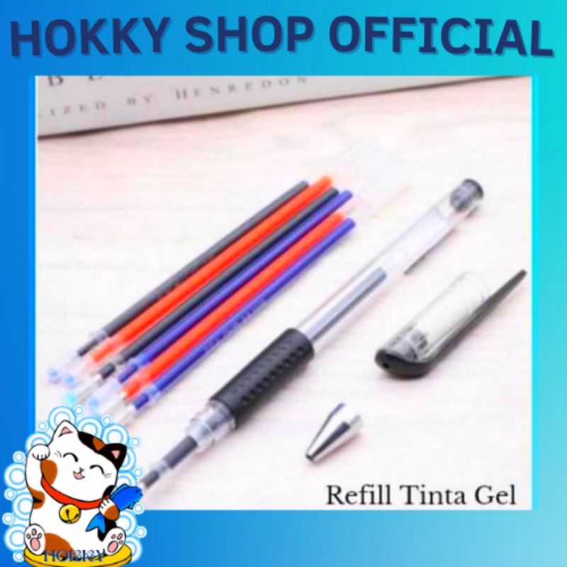 

ISI'AN PULPEN GEL IMPORT 0,05mm / REFILL PEN GEL INK BULET - HITAM MERAH BIRU